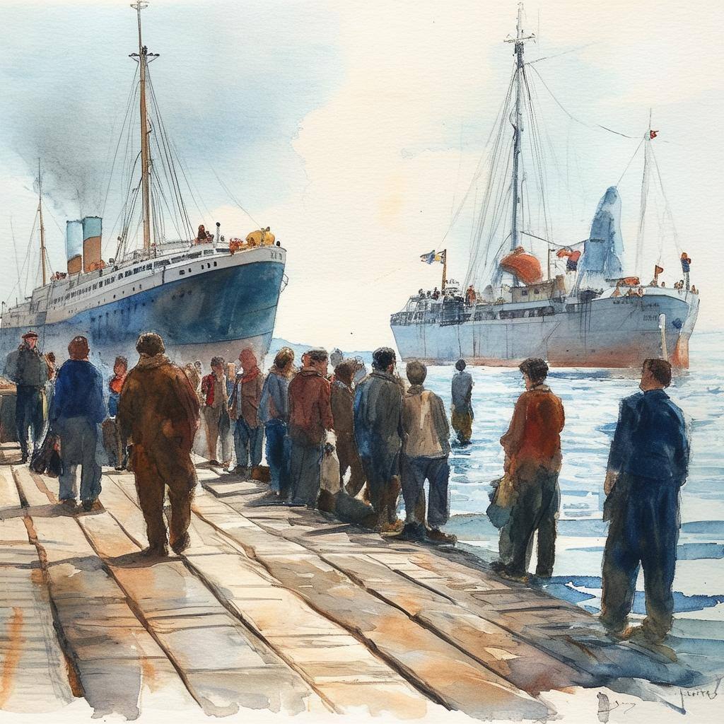 We stayed on the dock long after the ship had gone.